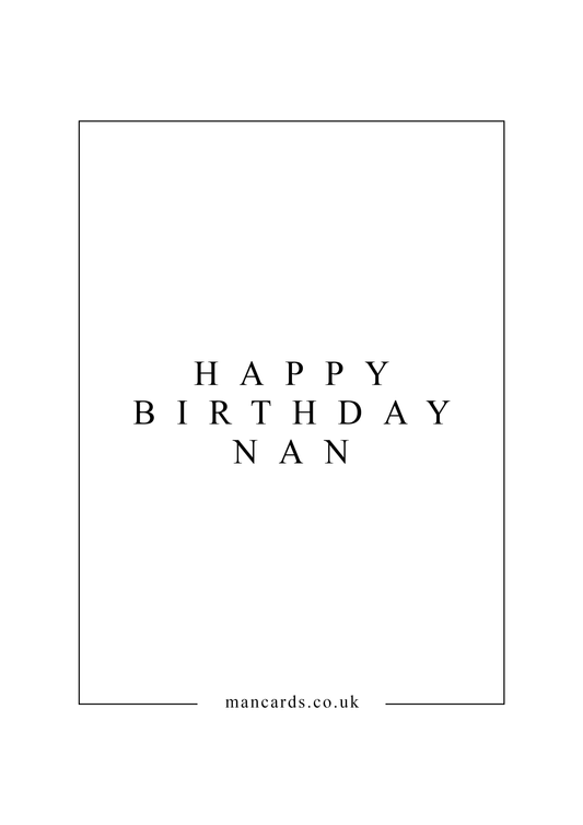 HAPPY BIRTHDAY NAN